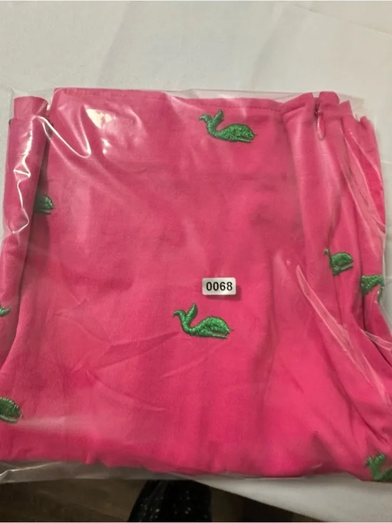 Vibrant Hot Pink Mini Skirt with Green Embroidered Motifs - Picture 7 of 7